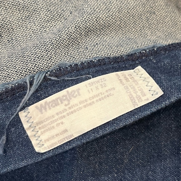 Vintage 90's Deadstock Wranglers Dark Wash Cowboy Cut Straight Leg Jeans 11x32 - Picture 9 of 9